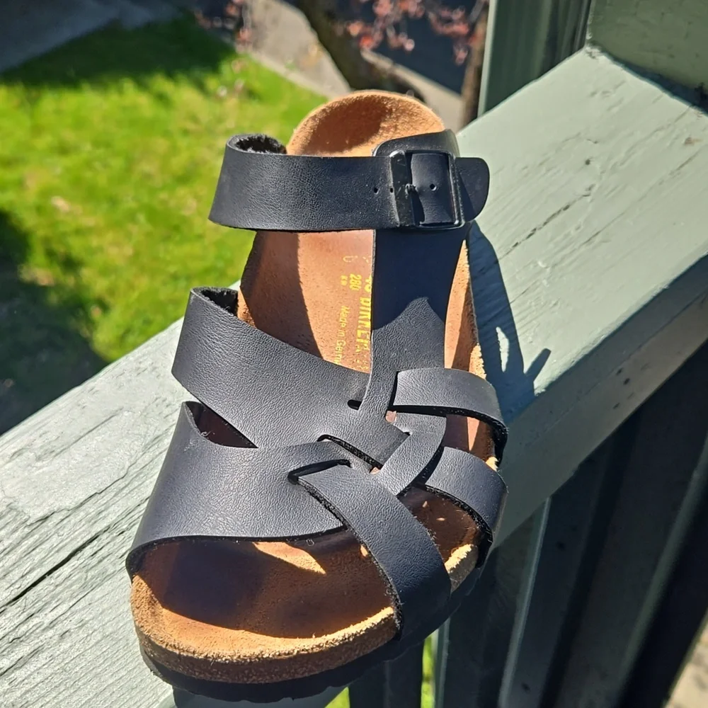 Birkenstock Pisa Left Sandal ONLY For Sale Black Leather US 10-10.5 Comfort Shoe